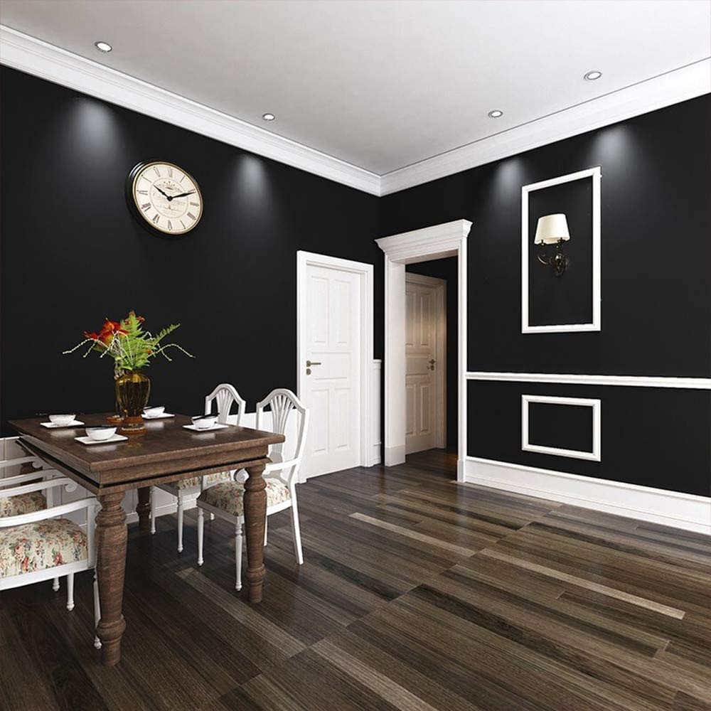 practicalWs Black Peel & Stick Wallpaper 15.7x236.2 inches — Self-Adhesive, Removable