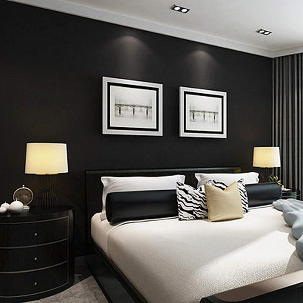 practicalWs Black Peel & Stick Wallpaper 15.7x236.2 inches — Self-Adhesive, Removable