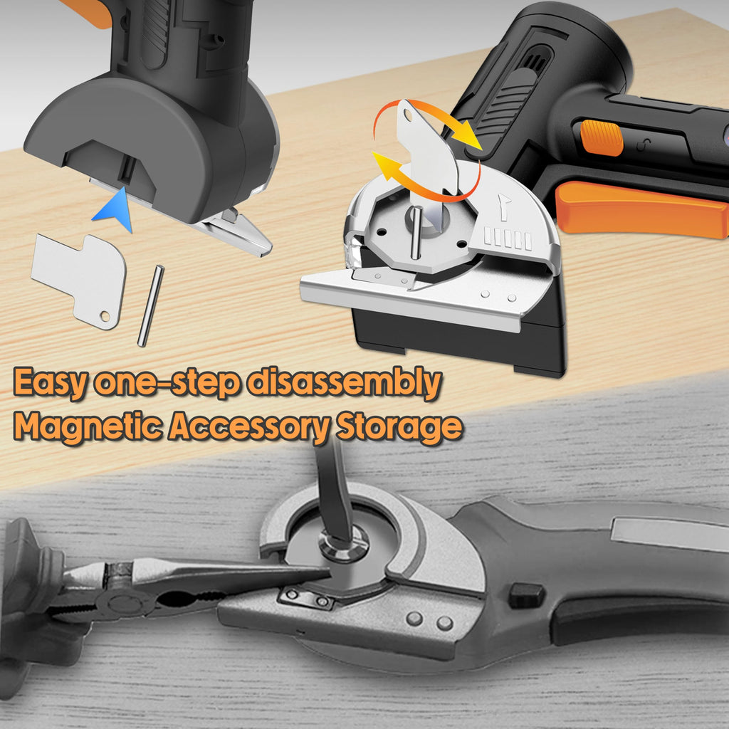 Pratuor 2026 Upgraded Cordless Electric Scissors – 1.84-inch Tungsten Blade, 320 RPM, LED Display