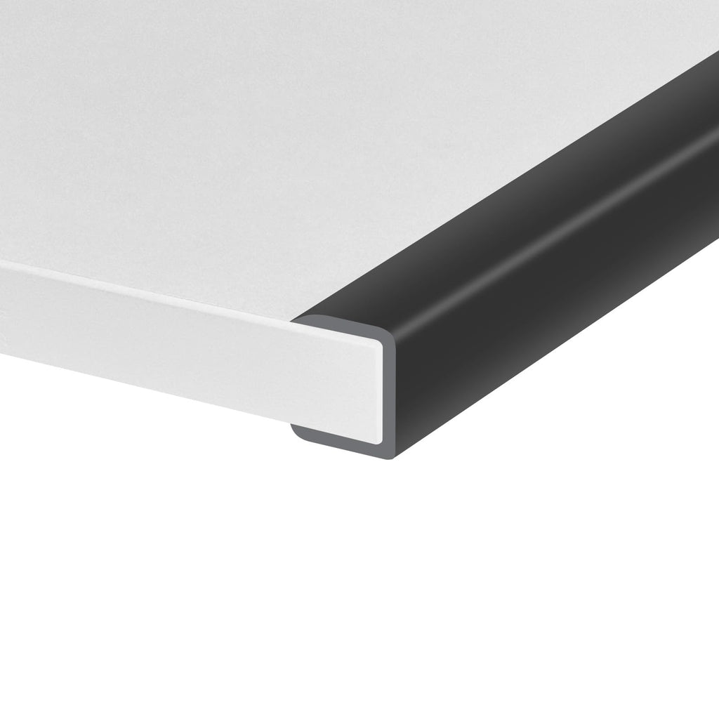 Protalwell Rubber Edge Trim – Self-Adhesive U-Channel Edge Protector for Cabinets & Drawers, 3/4 inch (19mm), 10 ft