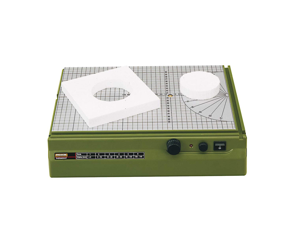Proxxon Thermocut 115/E Auto-CAD Hot Wire Foam Cutter with Large Table | Precision Styrofoam Cutting 37080