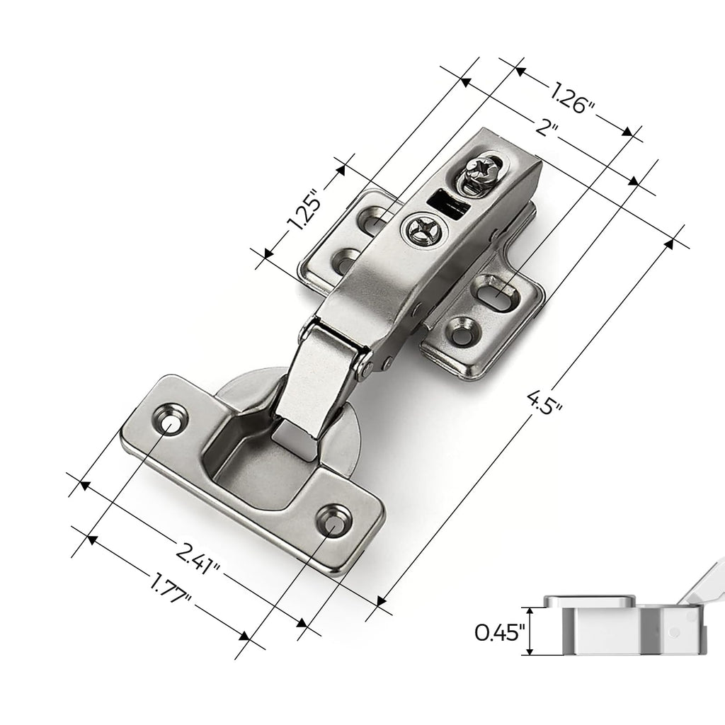 Ravinte 60-Pack European Cabinet Hinges – Soft-Close, Full Overlay Frameless