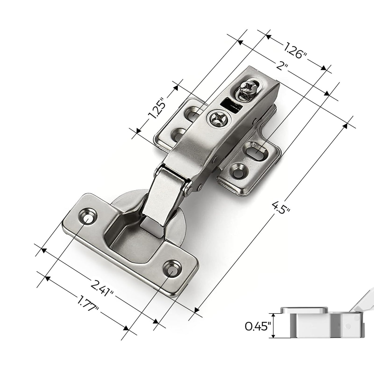 Ravinte 60-Pack European Cabinet Hinges – Soft-Close, Full Overlay Frameless