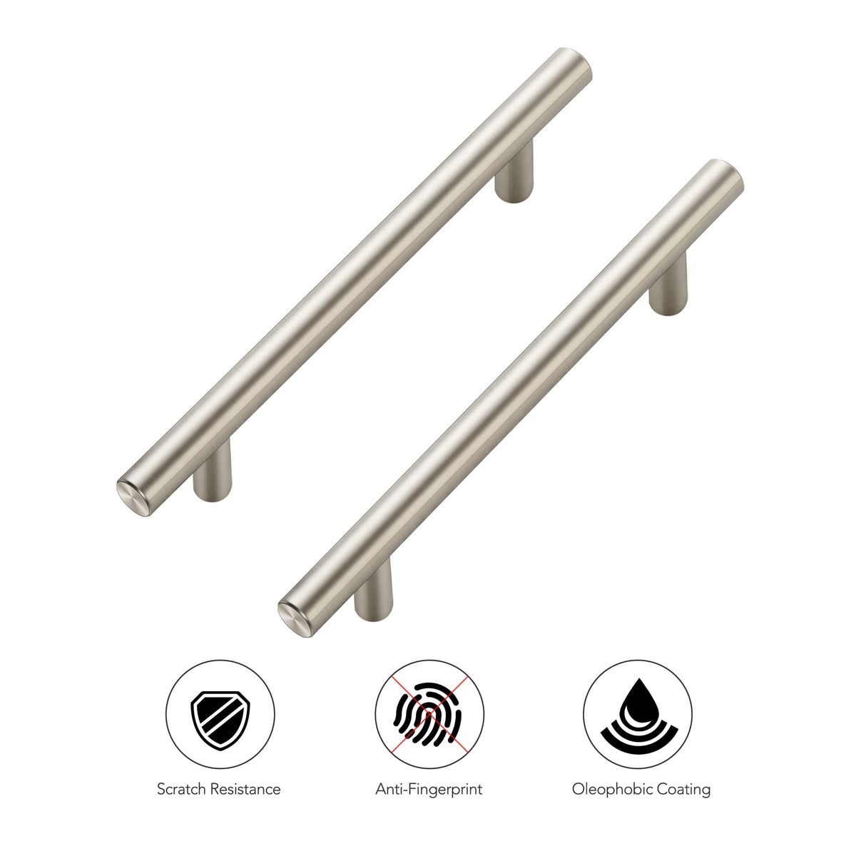 Ravinte 30 Pack | 7-3/8 in Brushed Nickel Cabinet Pulls with 5 in Center-to-Center
