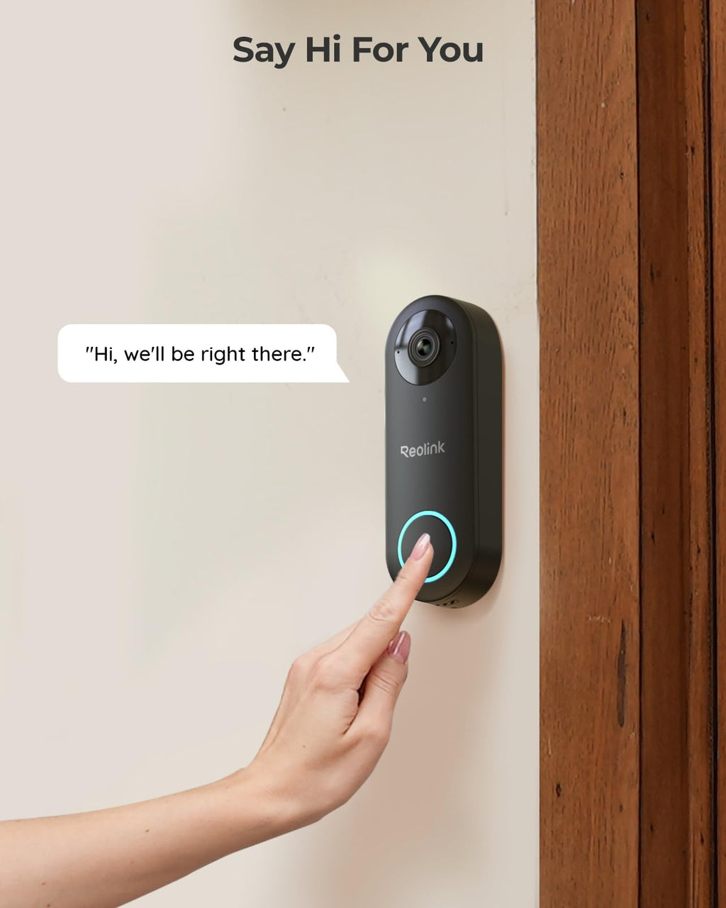REOLINK PoE Video Doorbell 2K – 4:3 View, 180° Diagonal, Local Storage, No Monthly Fee