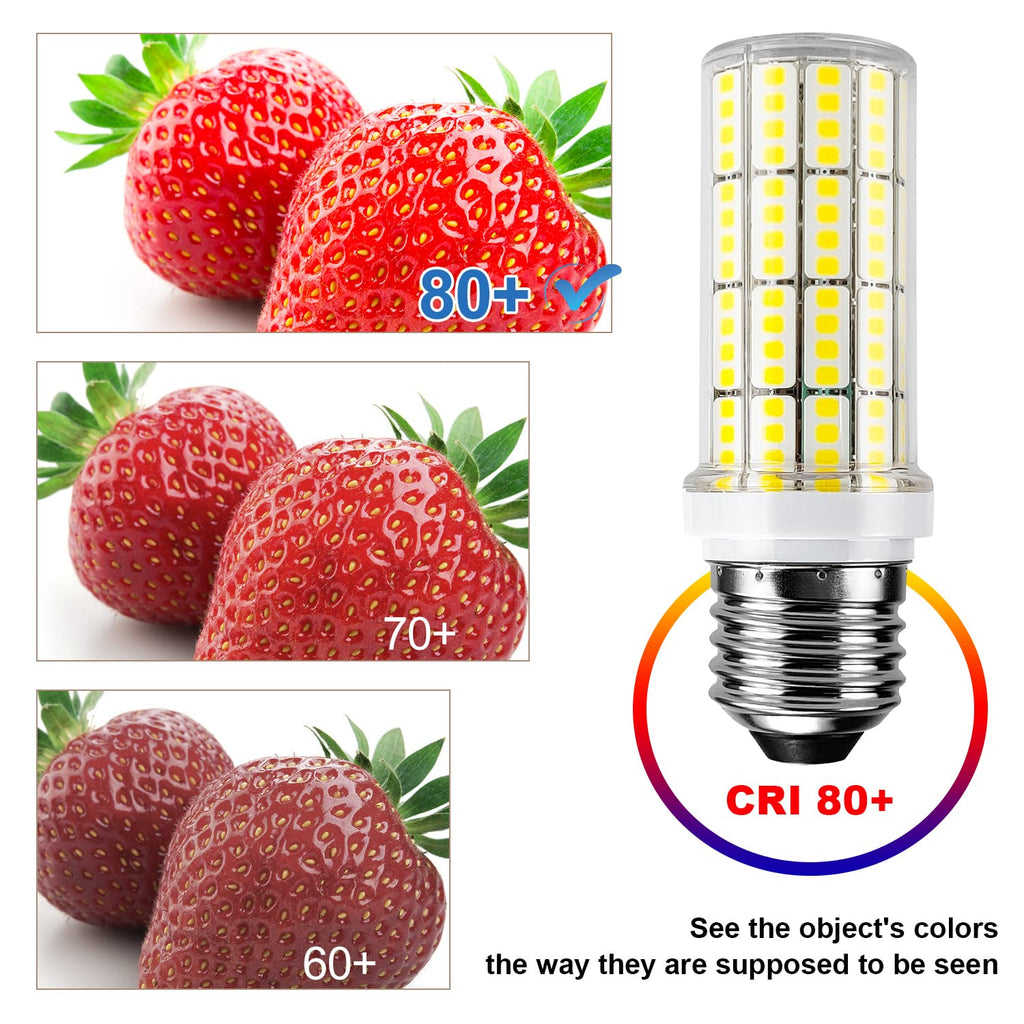 RIUVAO LED Corn Light Bulb 200W Equivalent, 2500 Lumen, 5000K Cool Daylight – Pack of 4