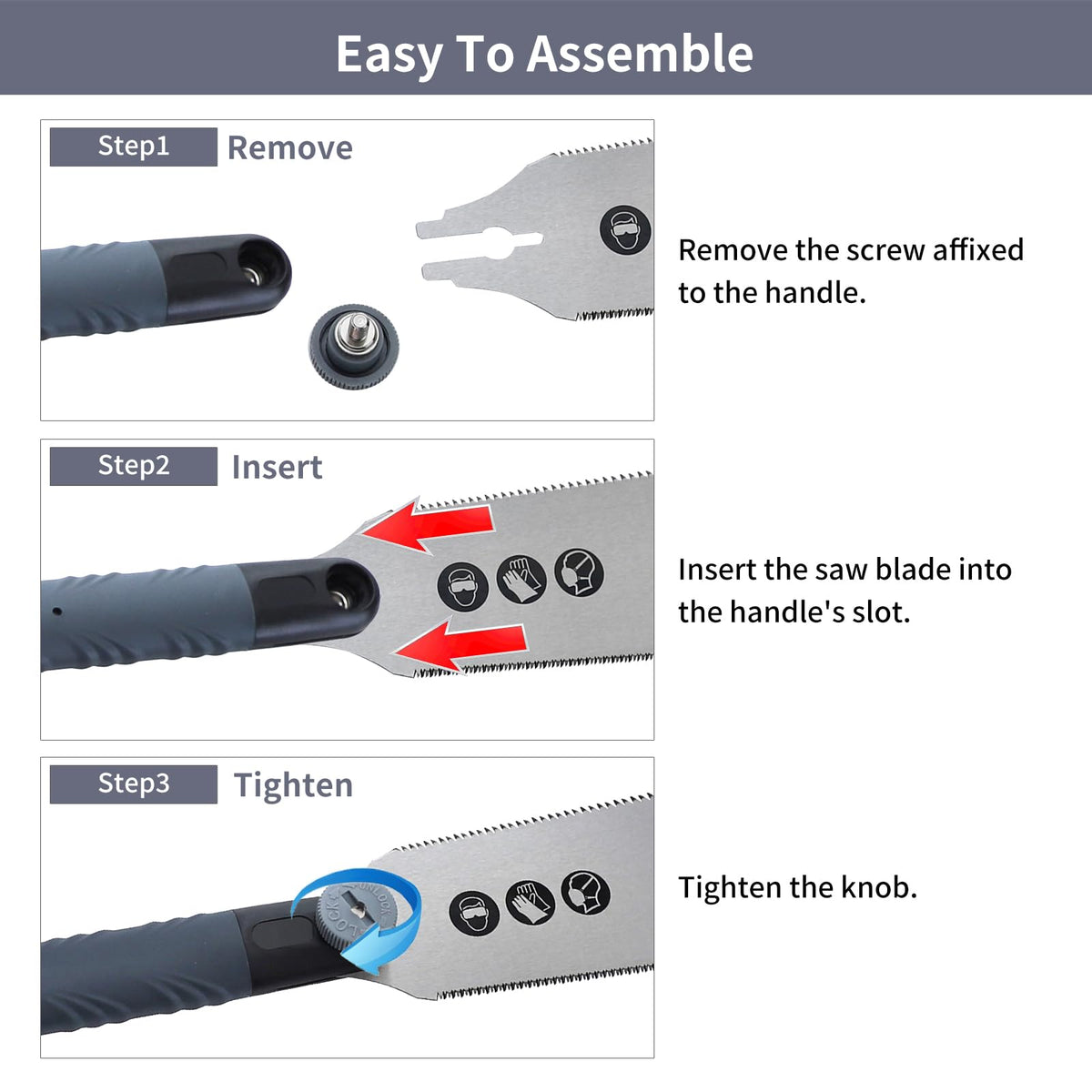 RUITOOL Japanese Pull Saw 10 Inch — Double-Edged SK5 Blade, 12-Inch Comfort Grip