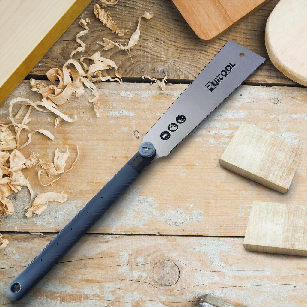 RUITOOL Japanese Pull Saw 10 Inch — Double-Edged SK5 Blade, 12-Inch Comfort Grip