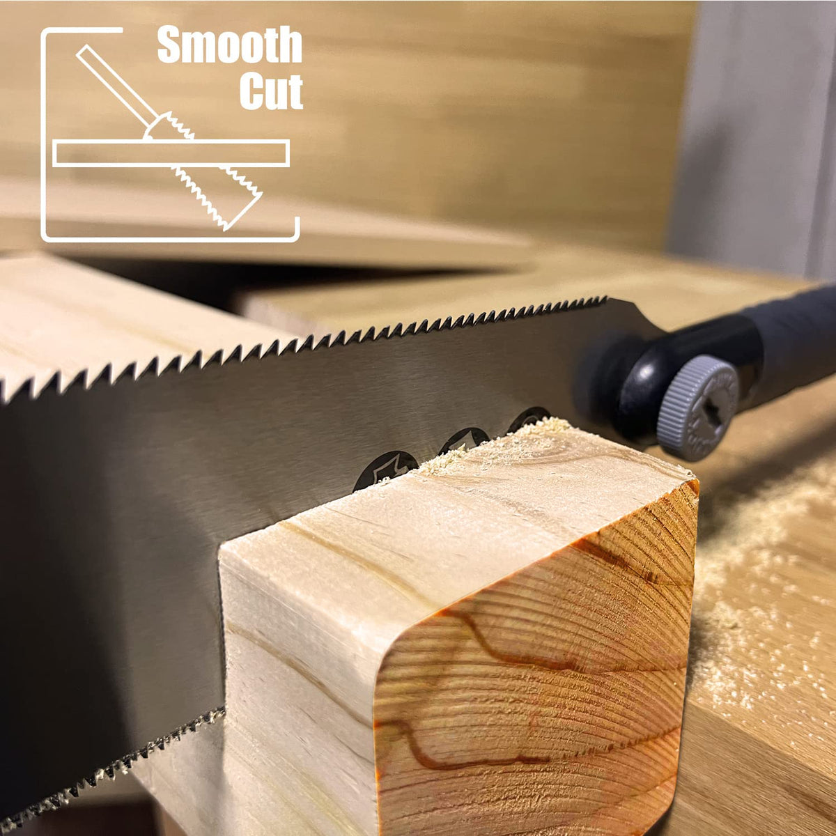 RUITOOL Japanese Pull Saw 10 Inch — Double-Edged SK5 Blade, 12-Inch Comfort Grip