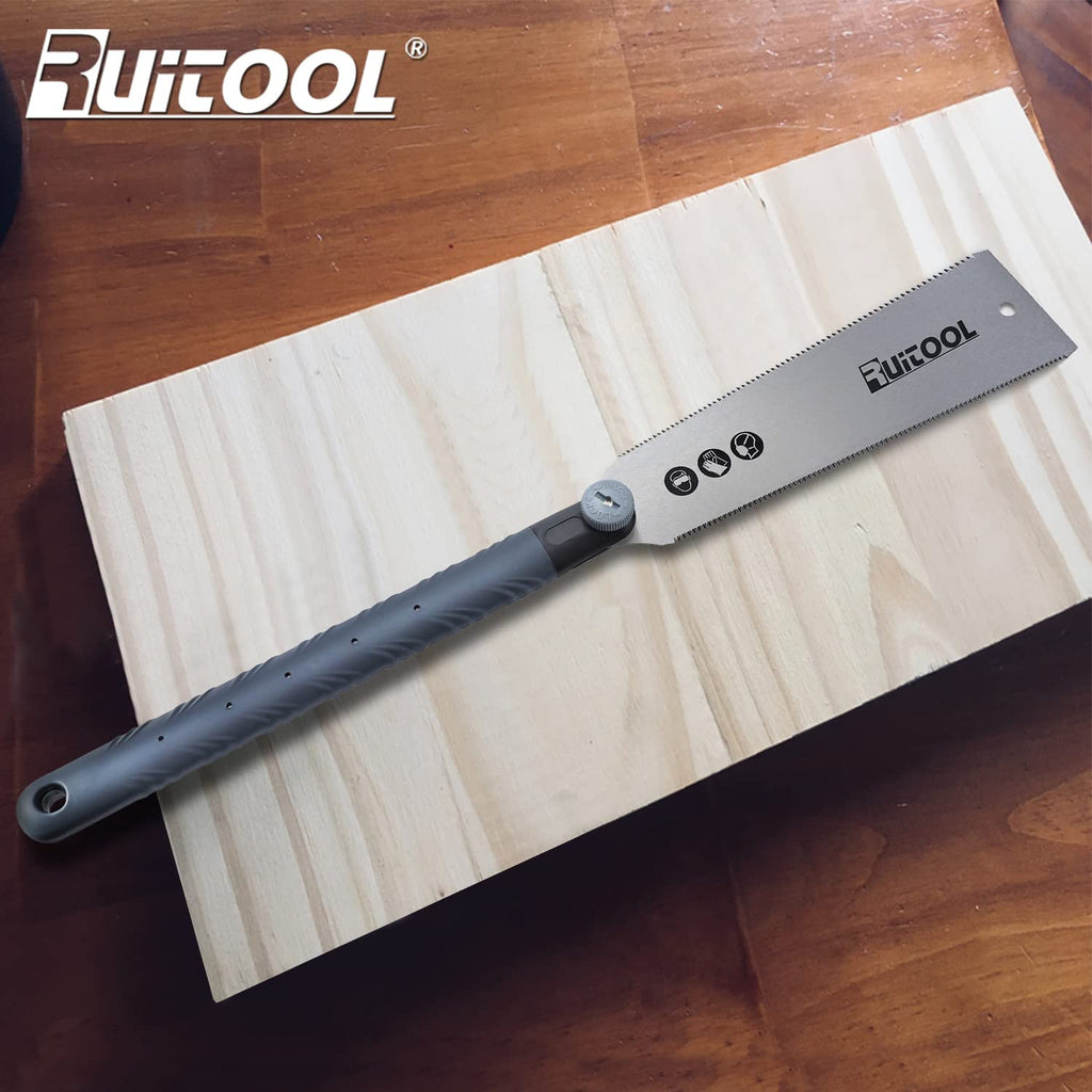 RUITOOL Japanese Pull Saw 10 Inch — Double-Edged SK5 Blade, 12-Inch Comfort Grip