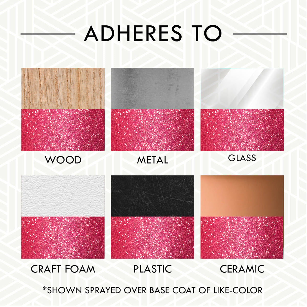 Rust-Oleum 301818 Specialty Glitter Spray Paint - Bright Pink, 10.25 oz | Bold Sparkle for Crafts