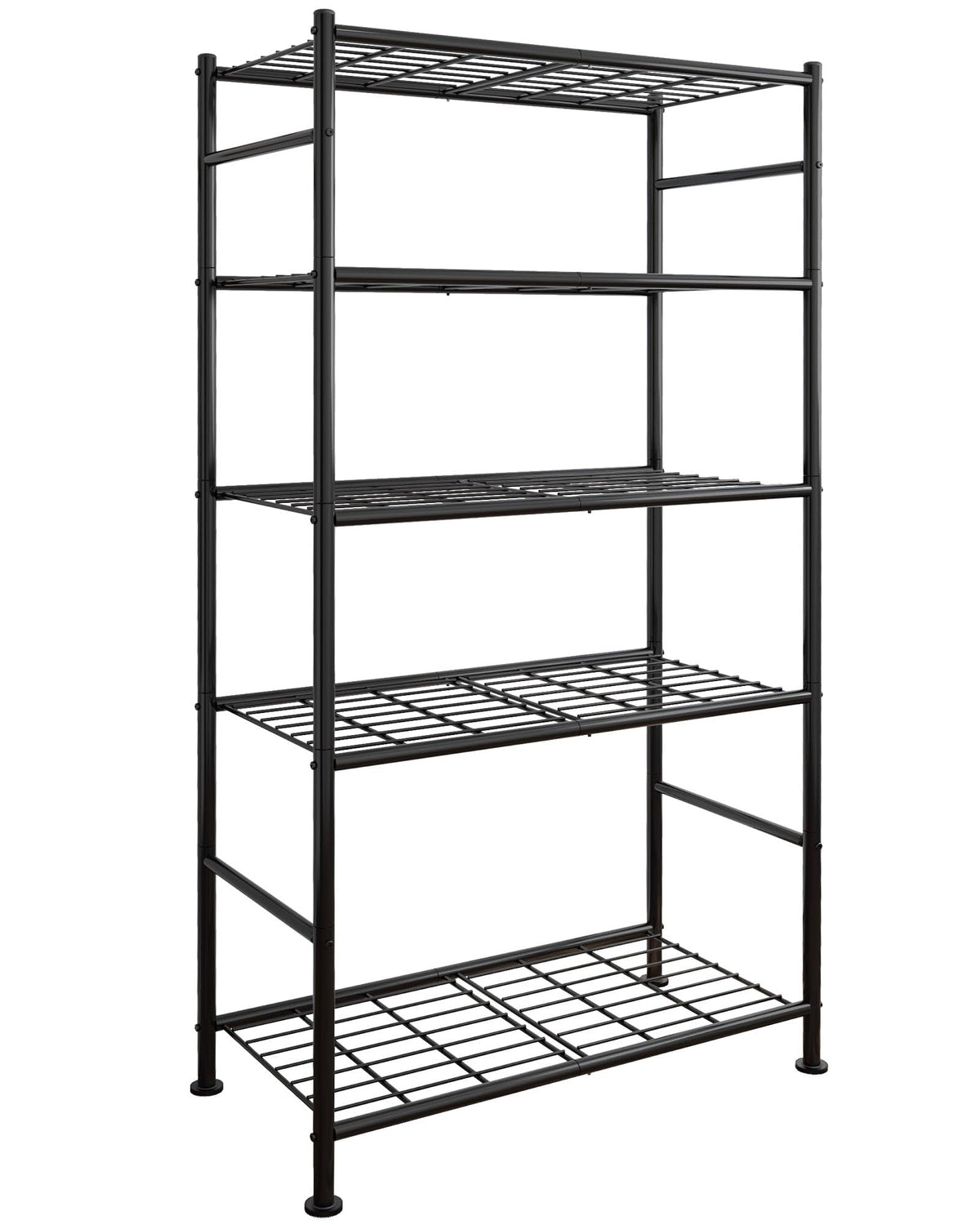 Sakugi Storage Shelves - 5-Tier Heavy-Duty Shelving Unit, 33.0 W x 12.6 D x 72.0 H, Black