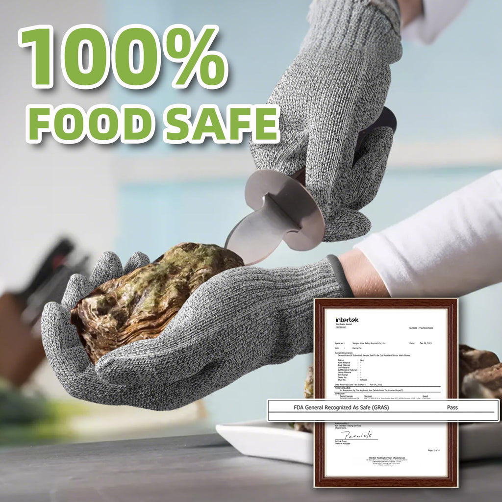 Schwer SlicePro ANSI A9 Cut Resistant Gloves – 2 Pairs, Large, Food Grade Kitchen Gloves