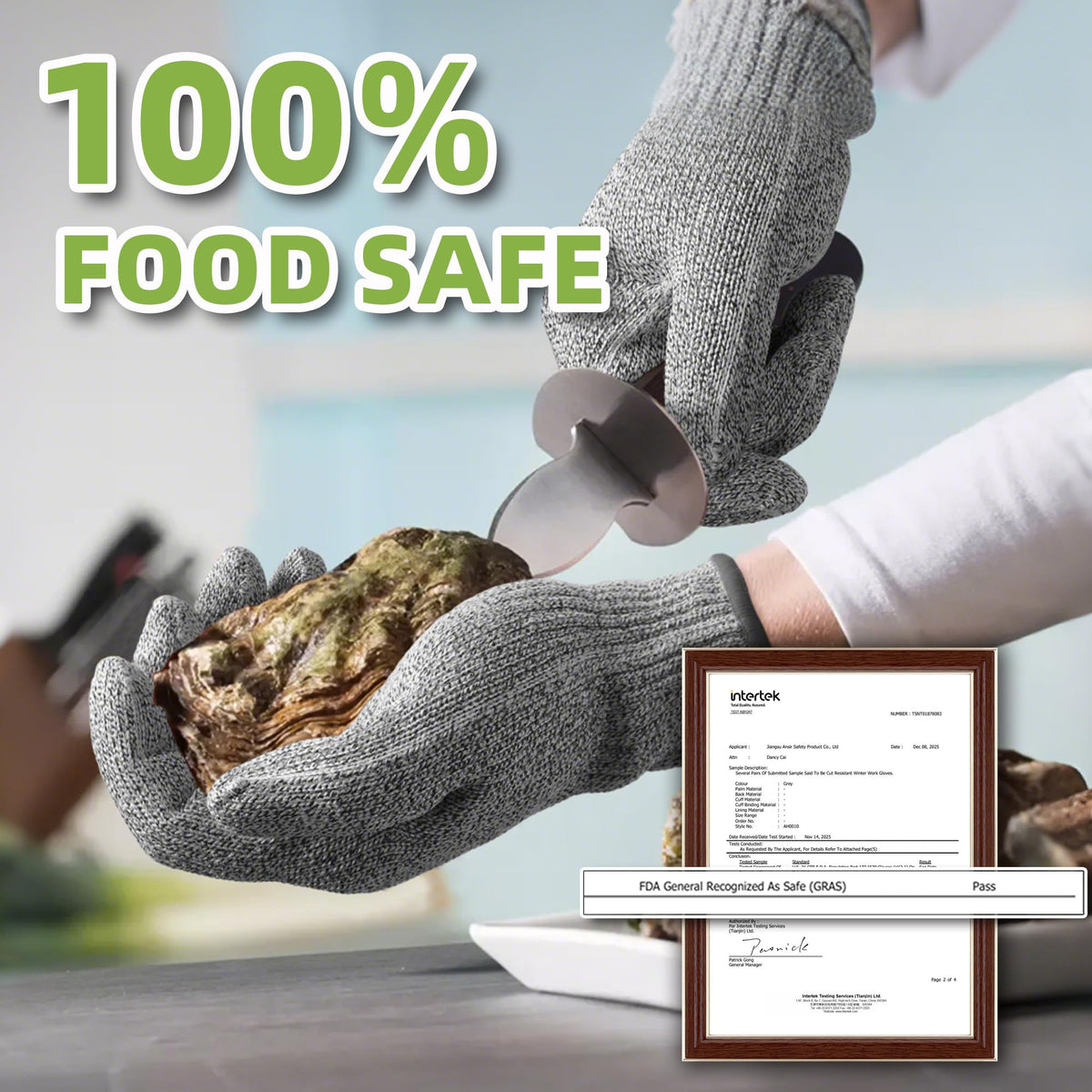 Schwer SlicePro ANSI A9 Cut Resistant Gloves – 2 Pairs, Large, Food Grade Kitchen Gloves