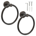 SetSail Towel Holder Wall Mount – 2 Pack, Screw-In Stainless Steel, Oil Rubbed Bronze