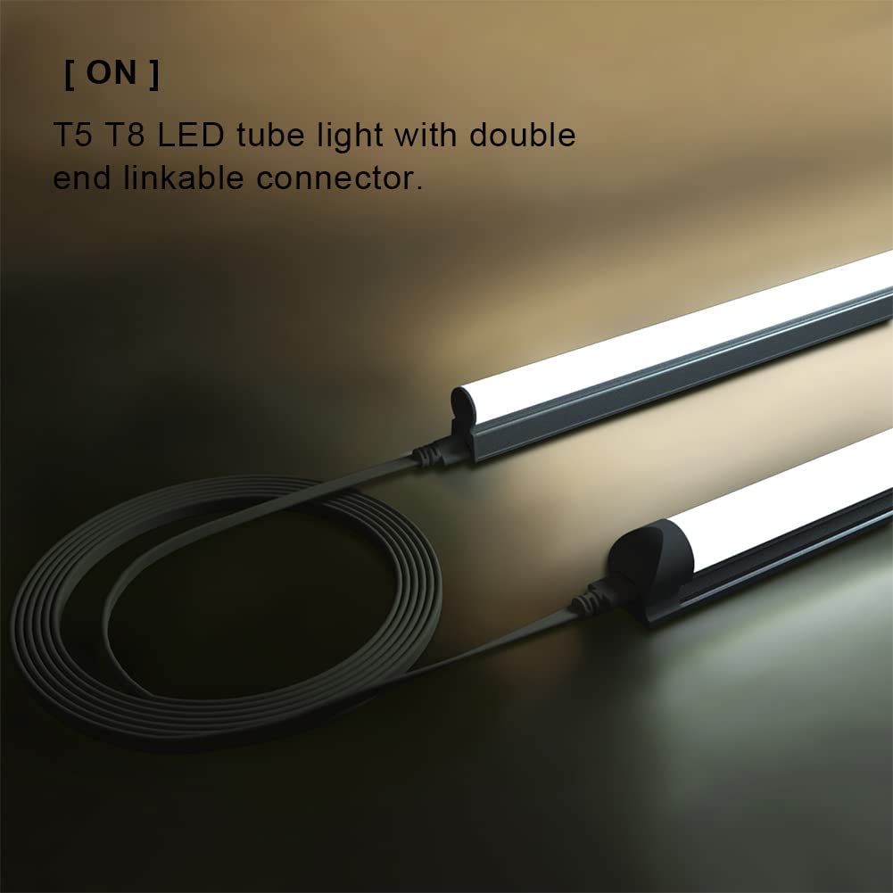 SHOPLED 4-Pack 6FT T5/T8 LED Tube Linkable Cable - Dual-Ended Connectors