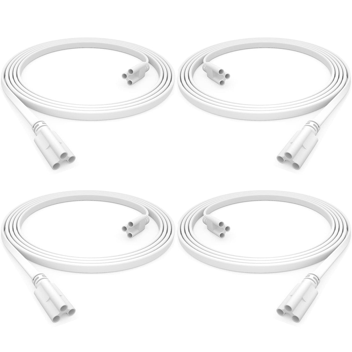 SHOPLED 4-Pack 6FT T5/T8 LED Tube Linkable Cable - Dual-Ended Connectors