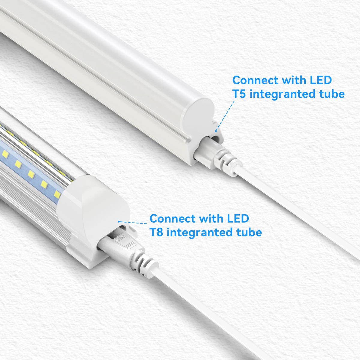 SHOPLED 4-Pack 6FT T5/T8 LED Tube Linkable Cable - Dual-Ended Connectors