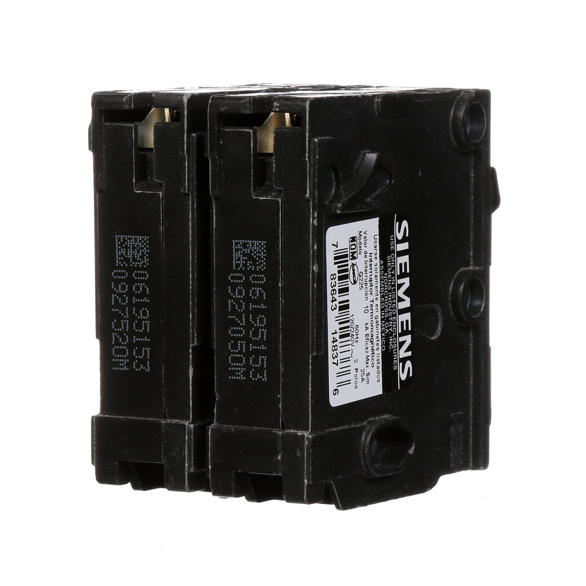 Siemens Q225 25-Amp Double Pole QP Circuit Breaker – 240V, 10,000 AIC