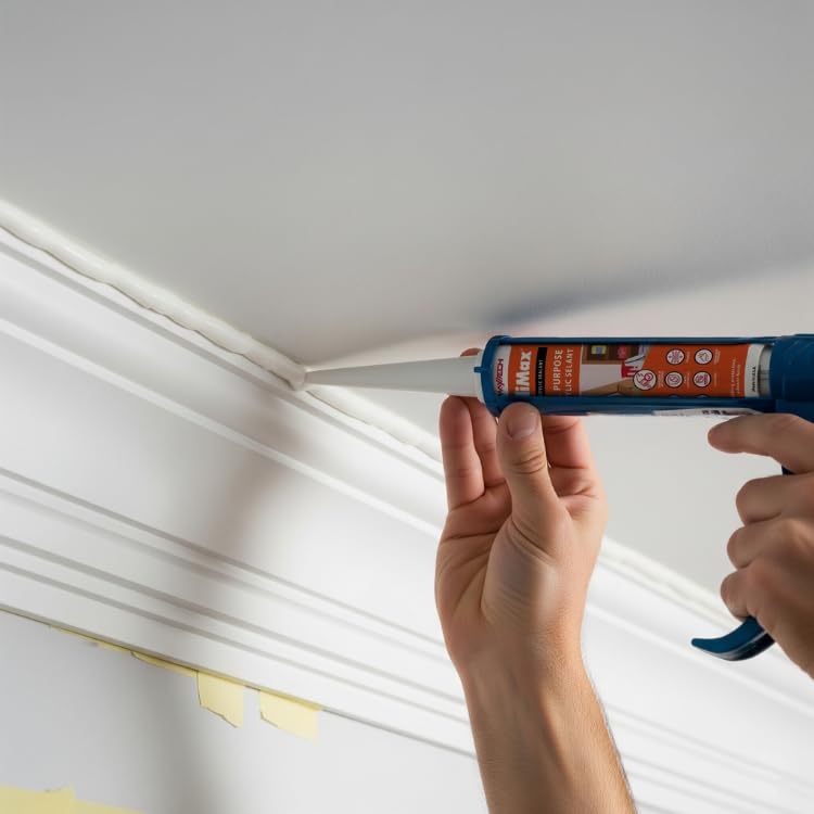 SILIMAX Painter's Caulk – Paintable White Latex Caulk, 9.5 fl oz, 12-Pack