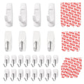 Sinfuo 24 Hooks Variety Pack – Heavy-Duty Adhesive Wall Hooks with Strips