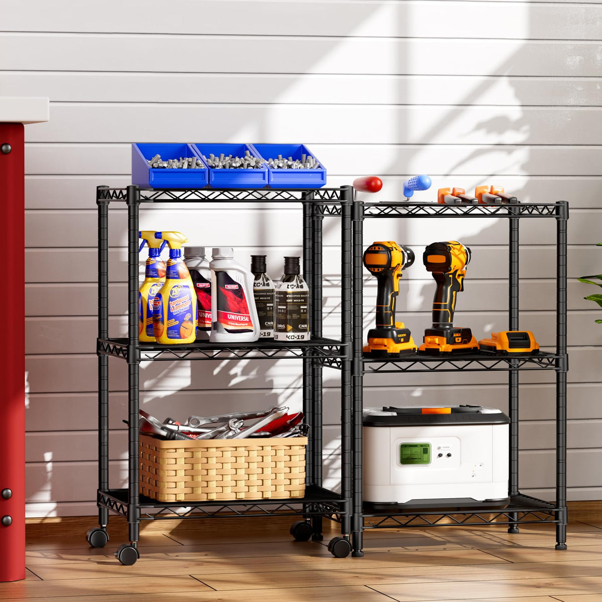 SINGAYE 3-Tier Small Wire Shelves – Adjustable Metal Shelving Unit for Kitchen, Pantry & More
