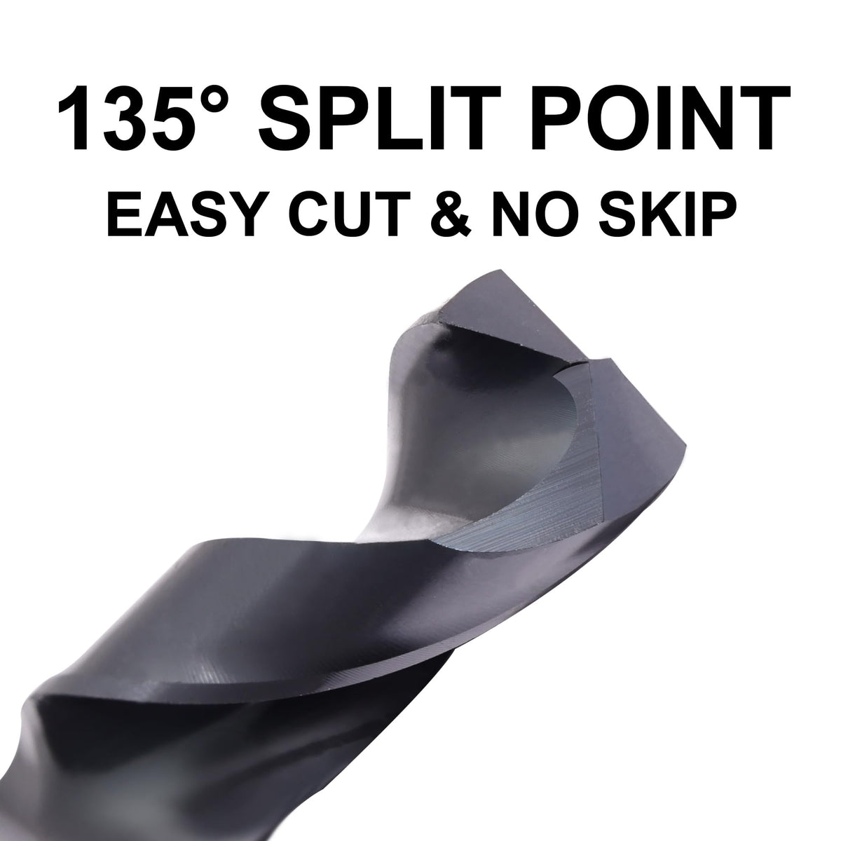 Sinyeenglon 5/8 Drill Bit for Metal & Hardened Steel – M35 Cobalt, 1/2 Shank, Industrial Grade