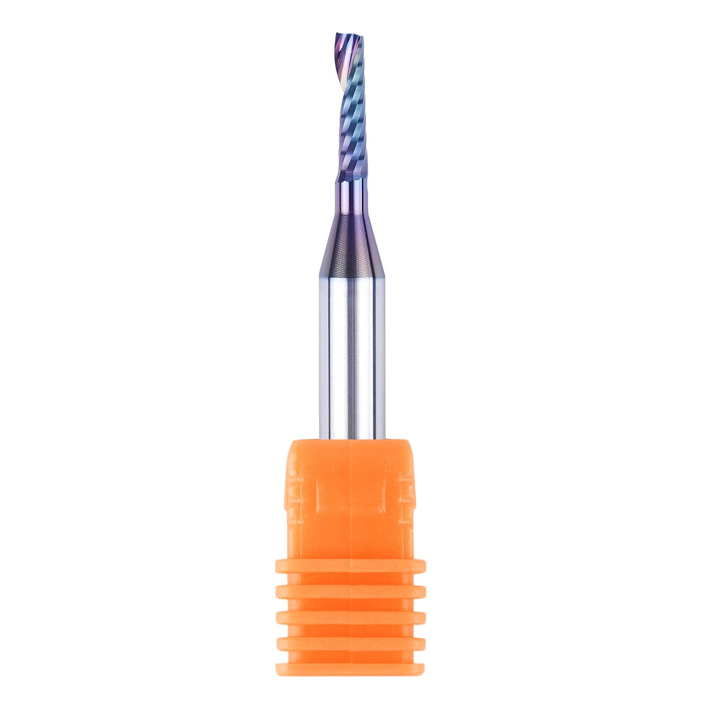 SpeTool Carbide Single-Flute CNC Router Bit 1-8-inch Diameter 1-4-inch Shank TAC Coated O-Flute Upcut