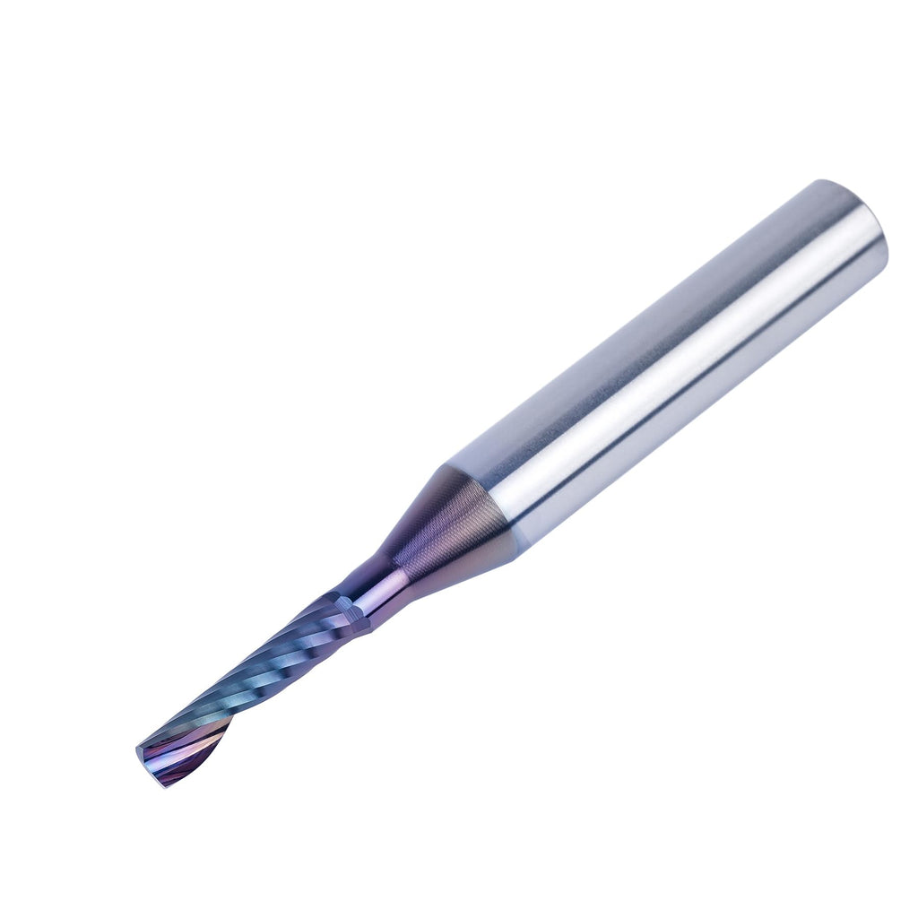 SpeTool Carbide Single-Flute CNC Router Bit 1-8-inch Diameter 1-4-inch Shank TAC Coated O-Flute Upcut