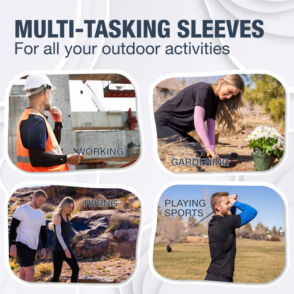 SportsTrail Cooling Arm Sleeves – UPF 50+, Breathable & Moisture-Wicking