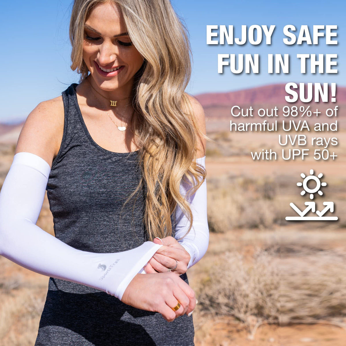 SportsTrail Cooling Arm Sleeves – UPF 50+, Breathable & Moisture-Wicking