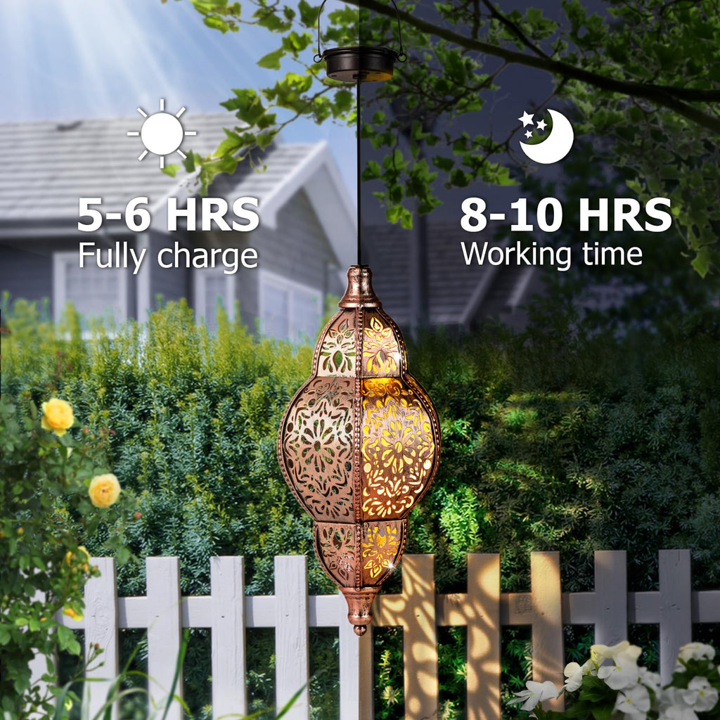 SUCUY Moroccan-Style Solar Lanterns – Outdoor Waterproof Hanging Garden Lights