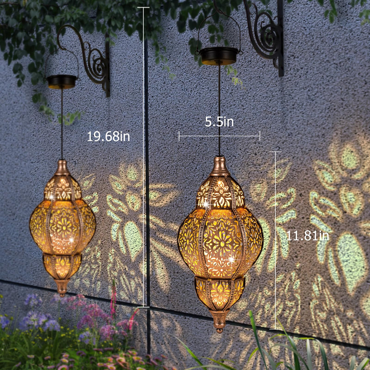 SUCUY Moroccan-Style Solar Lanterns – Outdoor Waterproof Hanging Garden Lights