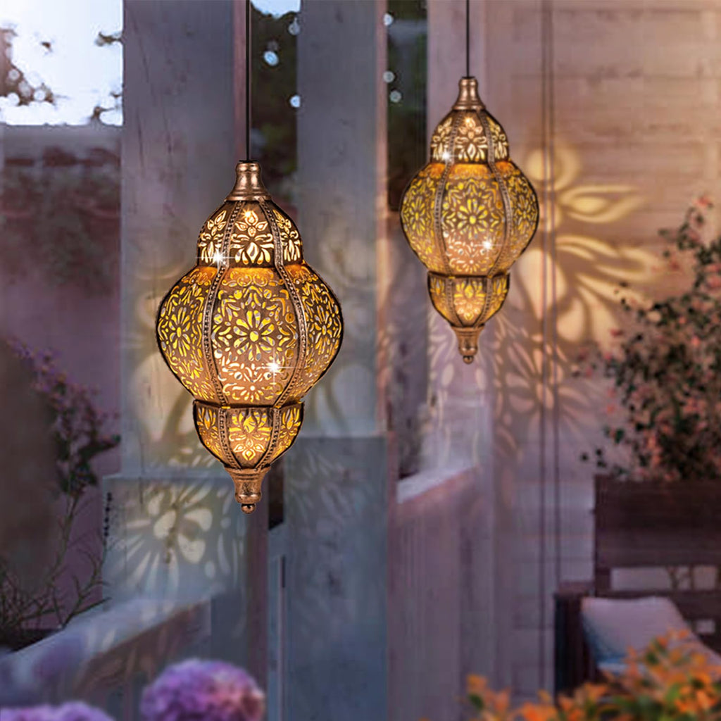 SUCUY Moroccan-Style Solar Lanterns – Outdoor Waterproof Hanging Garden Lights