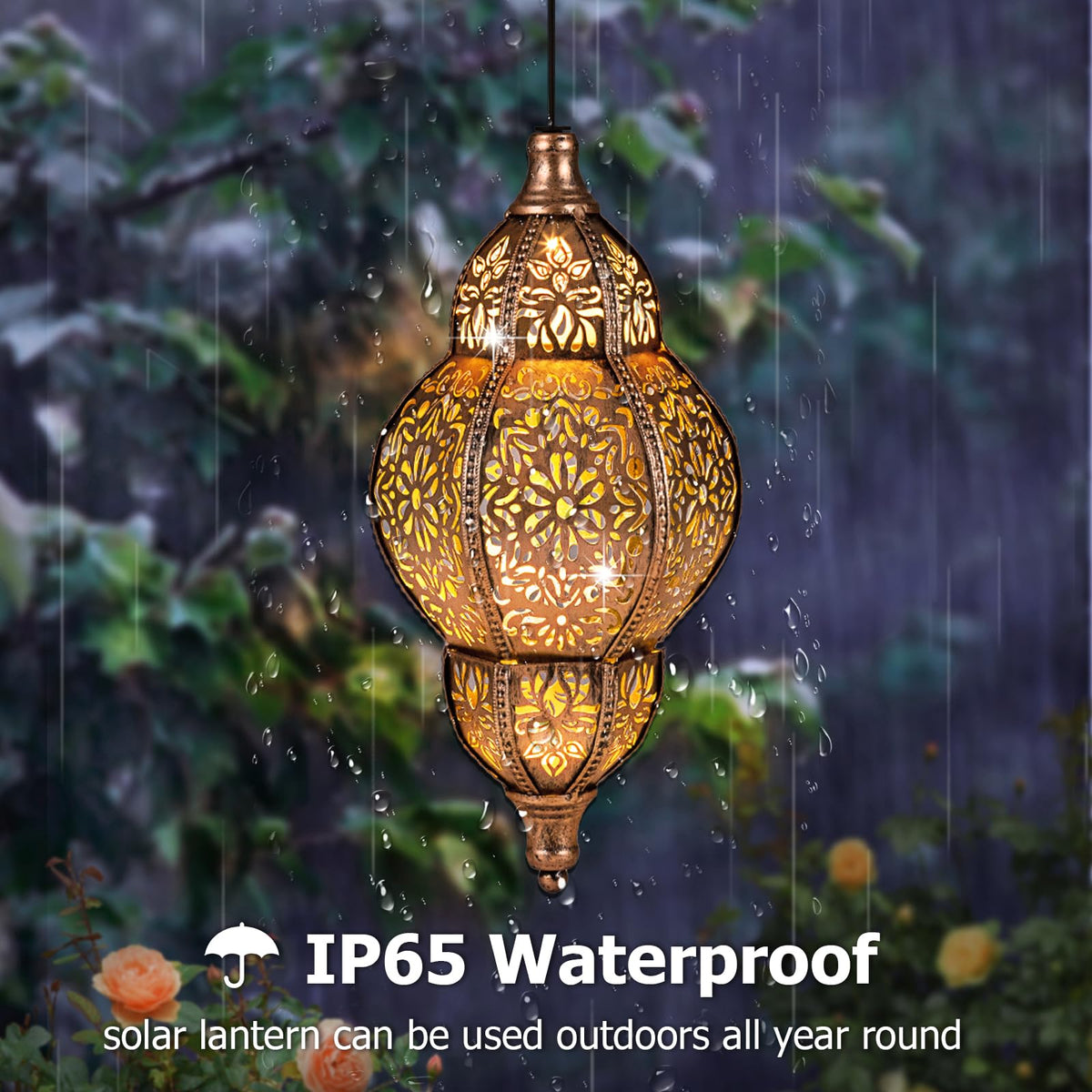 SUCUY Moroccan-Style Solar Lanterns – Outdoor Waterproof Hanging Garden Lights