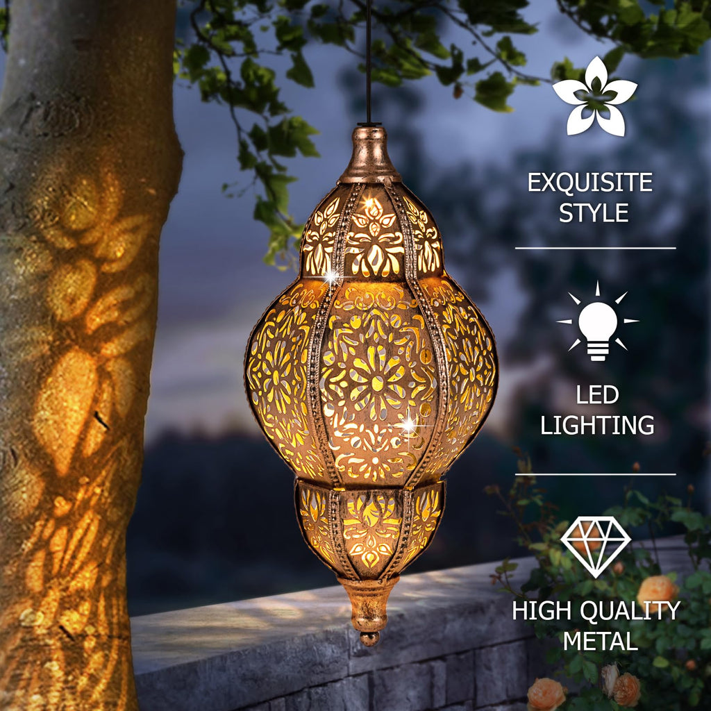 SUCUY Moroccan-Style Solar Lanterns – Outdoor Waterproof Hanging Garden Lights