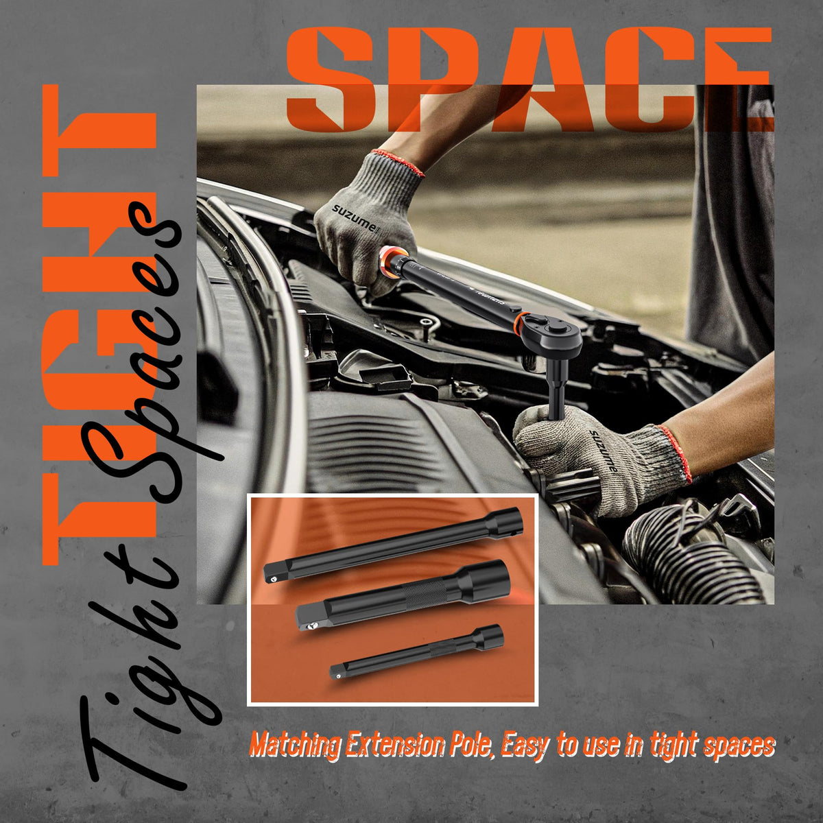 SUZUME 3PCS Torque Wrench Set – 1/4, 3/8, 1/2 Inch Dual-Drive, ±3% Accuracy