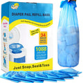 SYAOMUNLY Diaper Pail Refill Bags – 34-Count, 1088 Nappies, Arm & Hammer Compatible