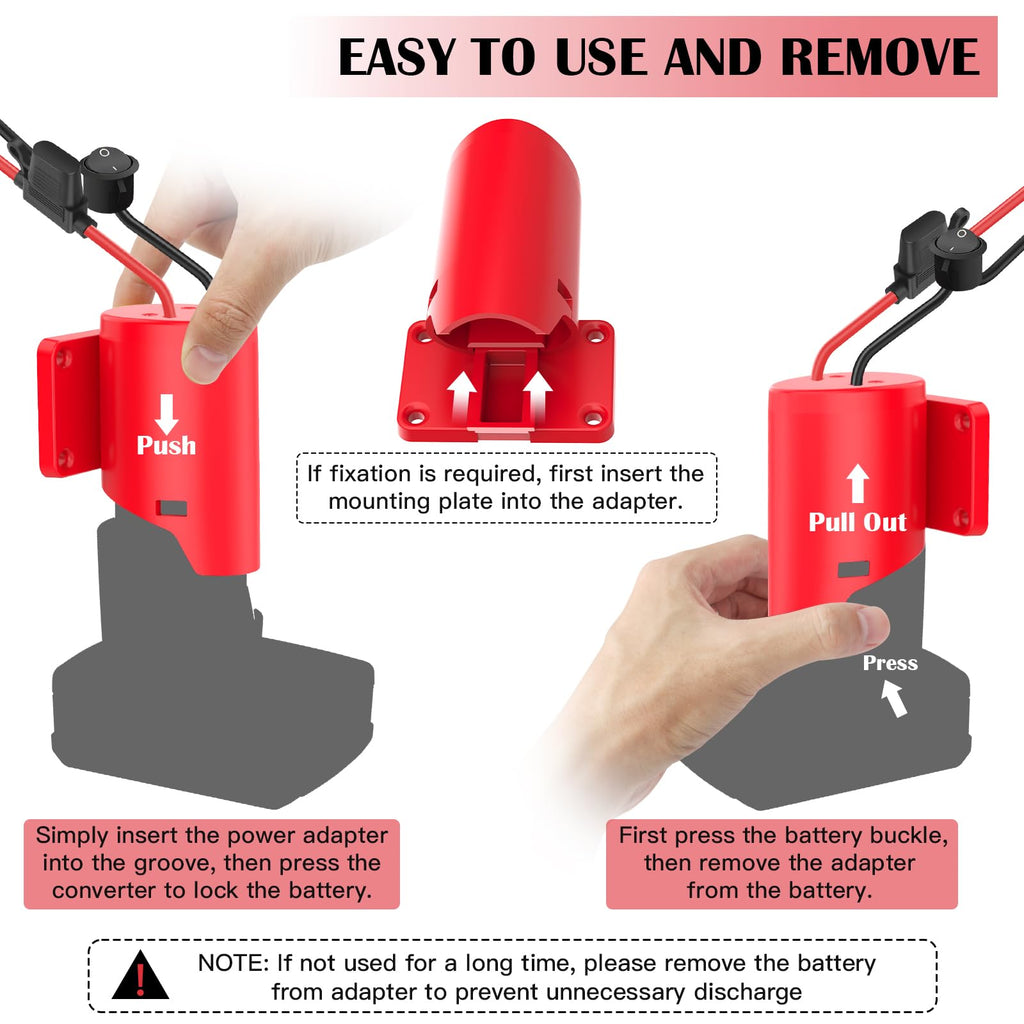 TANHEYIN 2-Pack 12V Battery Adapter for Milwaukee M12 | Power Tools & RC Toys