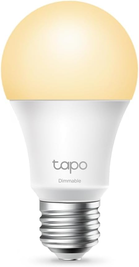 Tapo L510E 4-Pack Smart Wi-Fi LED Bulbs — 800 Lumens, 2700K Warm White, Dimmable, A19 E26, Alexa/Google Home, No Hub
