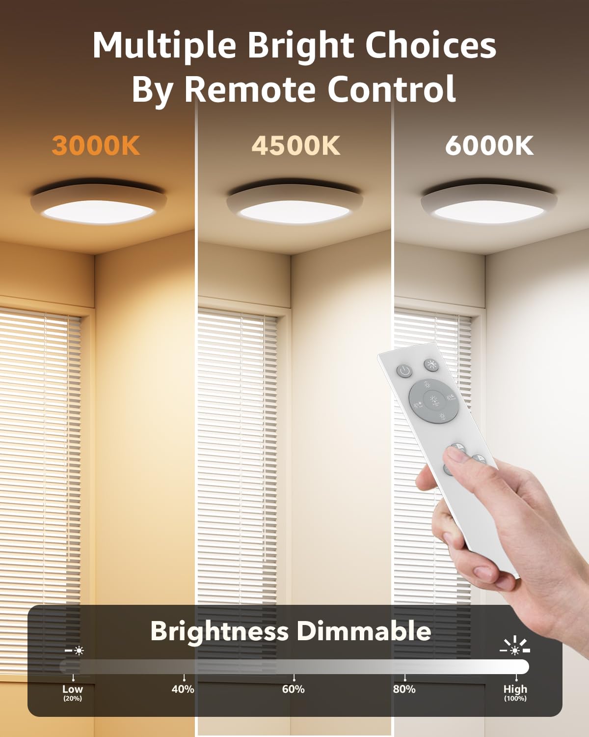 Tedmos Rechargeable Shower Light for Inside Shower – Motion Sensor, Remote, 12000mAh