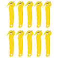 Thornton's Disposable Film Cutter – Sharp Steel Blade, Safe Hidden-Blade Design, Yellow