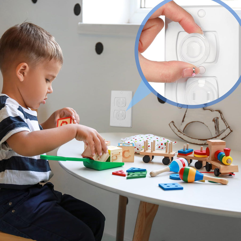 Thyle 200 Pcs Outlet Covers Bulk – Durable PVC, Easy Install, Kid-Safe Socket Covers for Home & Office