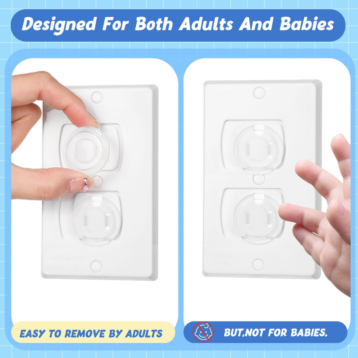 Thyle 200 Pcs Outlet Covers Bulk – Durable PVC, Easy Install, Kid-Safe Socket Covers for Home & Office
