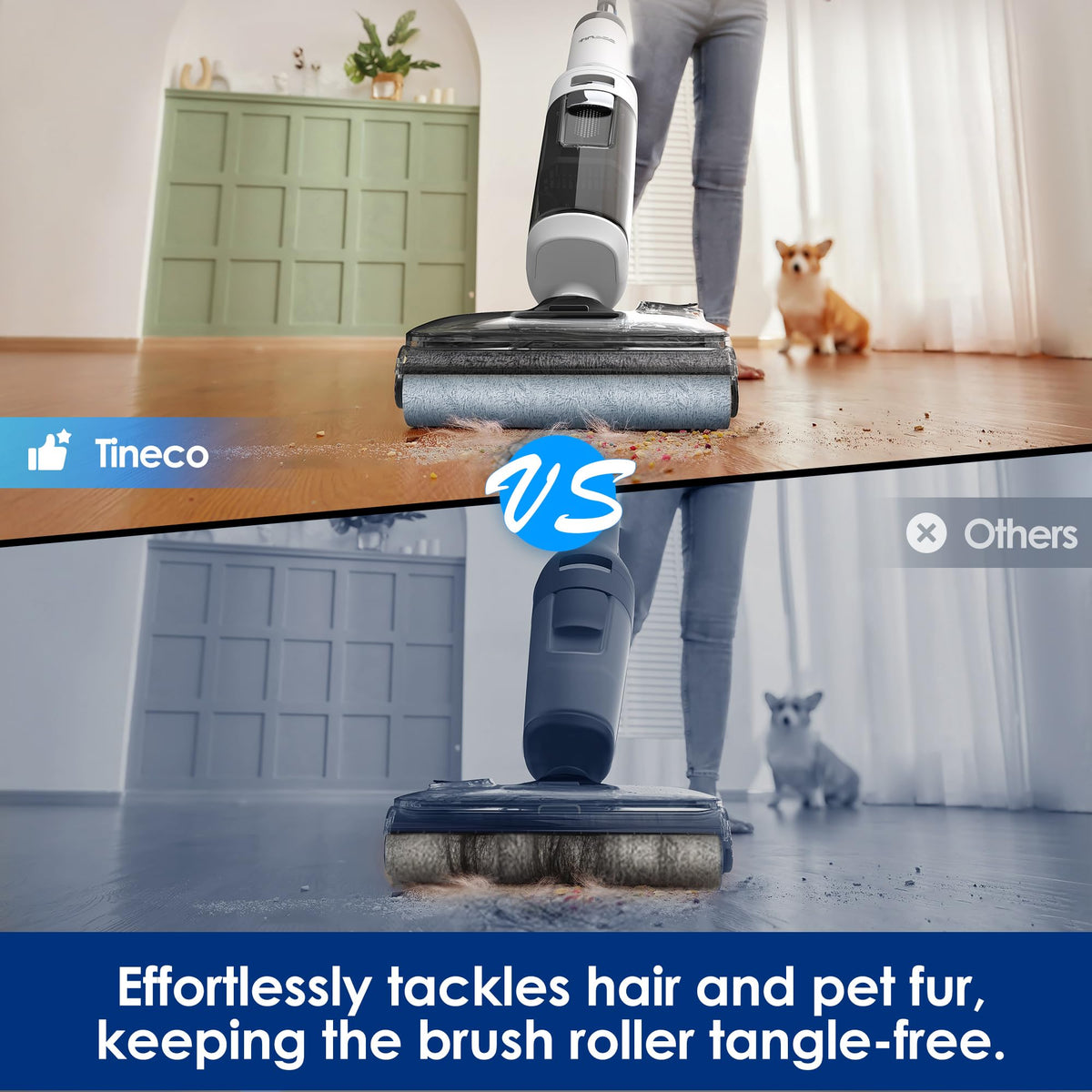 Tineco Floor ONE Stretch S6 Cordless Wet Dry Vacuum Mop — 180° Lay-Flat, 40-Min Runtime, Self-Cleaning