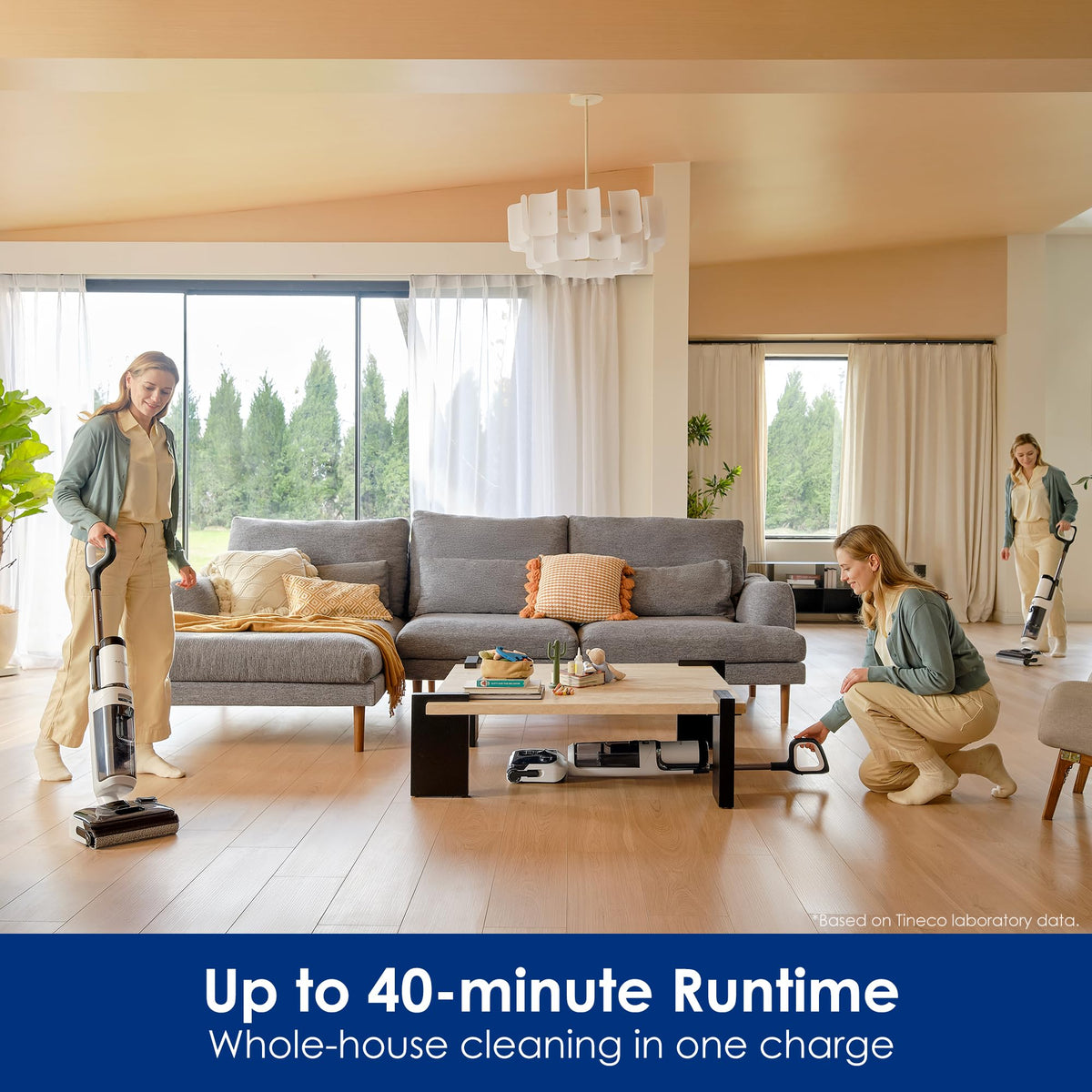 Tineco Floor ONE Stretch S6 Cordless Wet Dry Vacuum Mop — 180° Lay-Flat, 40-Min Runtime, Self-Cleaning