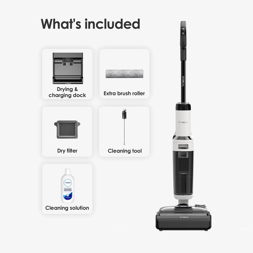 Tineco Floor ONE Stretch S6 Cordless Wet Dry Vacuum Mop — 180° Lay-Flat, 40-Min Runtime, Self-Cleaning