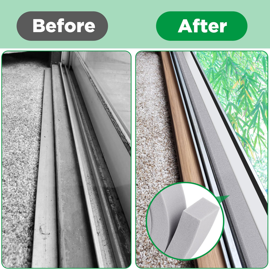 Tlswshsy 3 PCS Air Conditioner Foam Tape – 2x1in x 6.5ft Weather Stripping, Grey, Non-Adhesive Foam Seal with Glue Point (3-Pack)