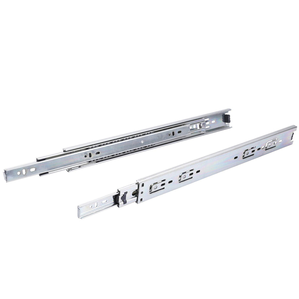 Tobinice 22-Inch Side Mount Drawer Slides, 3-Section Full Extension, 100 lb Capacity (10 Pairs)