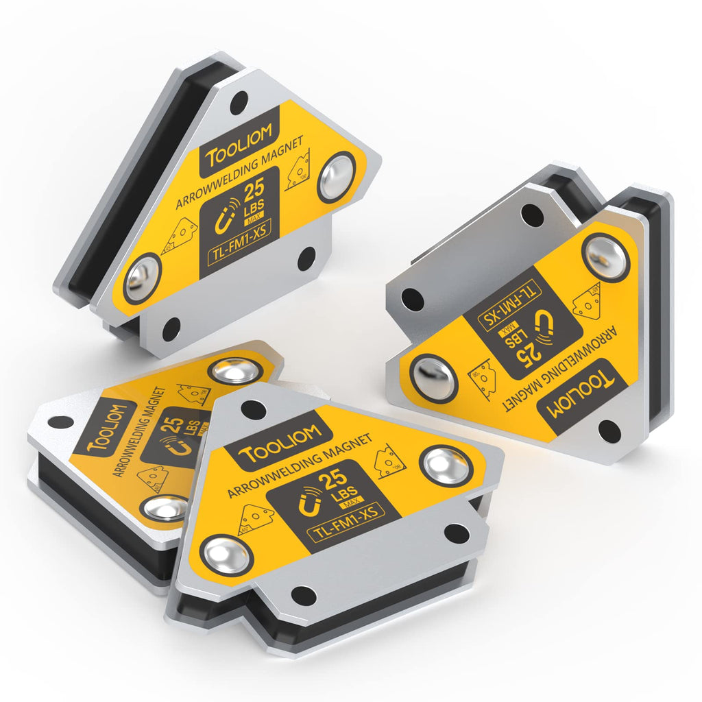 TOOLIOM Arrow Welding Magnets - 4-Pack, 25 lb Strong Hold Magnetic Welding Holders